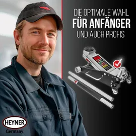 Heyner Rangierwagenheber Aluminium/Stahl 100–460 mm schwarz