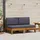 vidaXL Lounge Mittelsofas braun/grau 2 St.