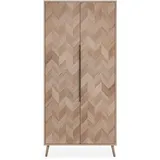 Finori GmbH Kleiderschrank, Braun, Rechteckig, 90x195x55 cm, Schlafzimmer, Kleiderschränke, Drehtürenschränke