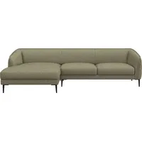 FLEXLUX Ecksofa Belle Designsofa, L-Form, B/T 288/149 cm, Skandinavisches Design, In hochwertiger Verarbeitung grün