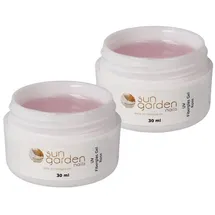 sun garden nail Sun Garden Nails 2x UV Fiberglas Gel Rose-Klar 30ml Premium Set 1-Phasengel für Nagelmodellage