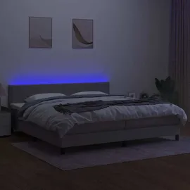 vidaXL Boxspringbett 200 x 200 cm Hellgrau