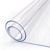 Transparente Esstischschutz-Tischdecke, Kunststoff, PVC, Vinyl, große Schreibtischunterlage, Holzmöbel, Kaffeeglas-Seite, wasserdicht, rechteckig, Tischabdeckung, 71,1 x 152,4 cm