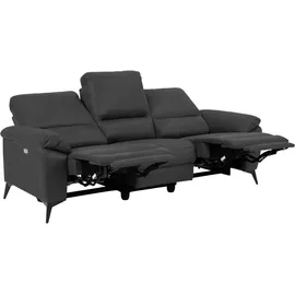 VCM Sofa Mikrofaser 3-Sitzer Grau