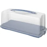 Rotho - Kuchenbehälter Fresh Cake mit Klickverschluss horizon blau