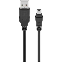 goobay USB 2.0 A auf Mini USB 1,8 m Schwarz