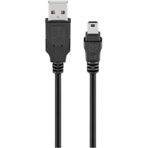 goobay USB 2.0 A auf Mini USB 1,8 m Schwarz