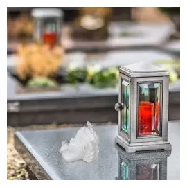 Relaxdays Grabengel 2er Set, Engelfigur anmutig, wetterfest, frostsicher, Grabschmuck, Schutzengel, Kunststein, weiß