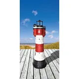 Westerholt Solar-Leuchtturm Roter Sand, 50 cm, mit LED Beleuchtung