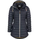 Dry Fashion Damen Polyurethan-Mantel Danzig gesteppt - Outdoor-Jacke wind- und wasserdicht in Navy Größe 40 - 40