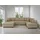 trends by hg Wohnlandschaft Polyester U-Form 3-Sitzer Braun