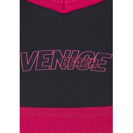 VENICE BEACH Bustier-Bikini, Damen schwarz-pink, Gr.38 Cup C/D,