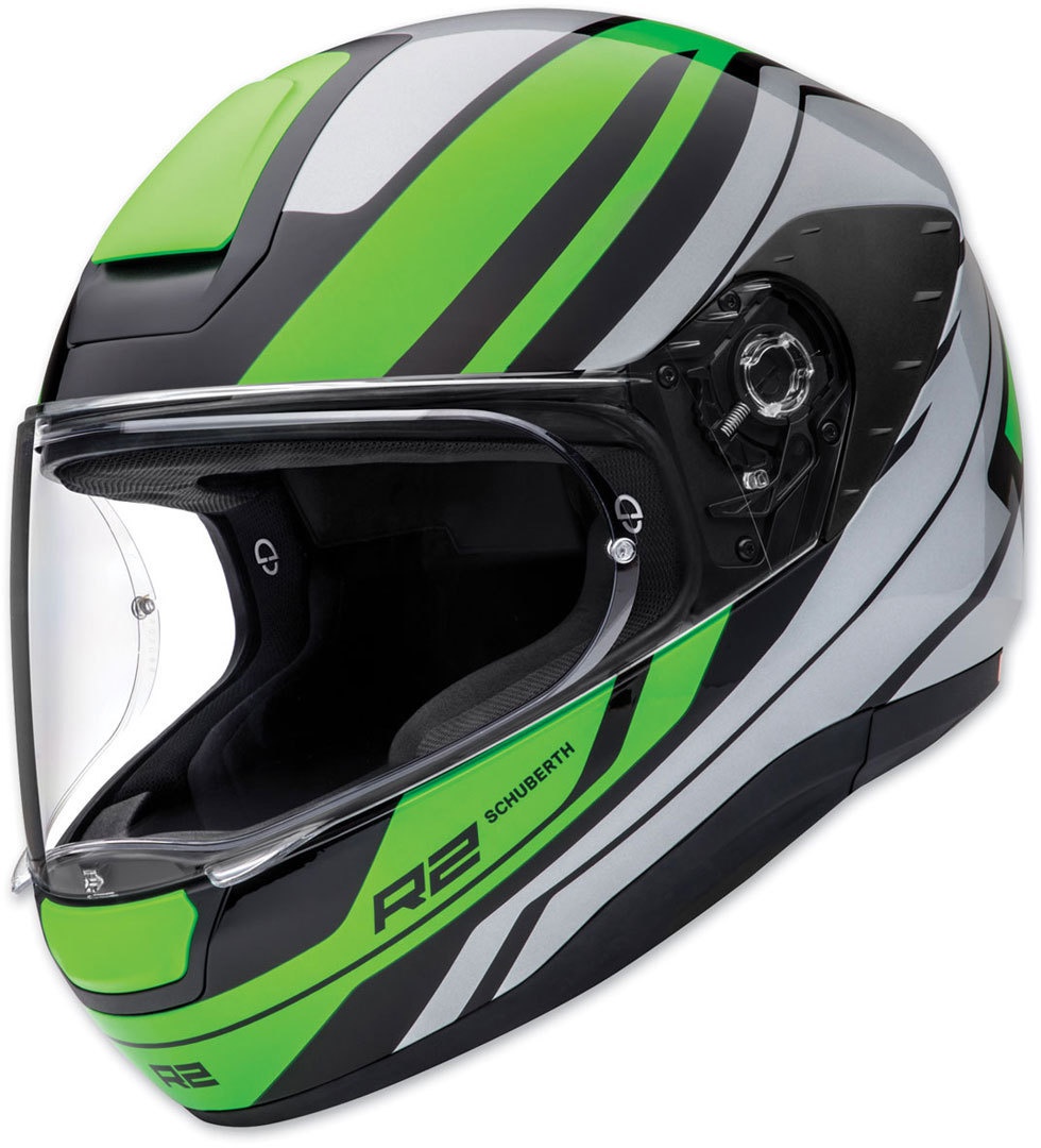 Schuberth R2 Enforcer Helm, grün-silber, Größe XS