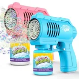 Panacare Seifenblasenpistolen, Seifenblasenmaschine Gun Kinder 4000+ Blasen/Minute mit 130ML Seifenblasenlösung, Blasenspielzeug Geschenk für Kinder/Geburtstag/Party, Bubble Gun