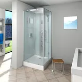 AcquaVapore Duschkabine Komplettdusche Fertigdusche Dusche 80x80 cm mit 2K Scheiben Versiegelung