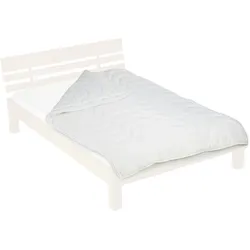 Relaxdays Bettdecke, 135x200 cm, 4 Jahreszeiten Decke, Öko-Tex Standard 100, Polyester, Schlafdecke Sommer, Winter, weiß