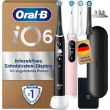 Oral-B iO Series 6 black lava + 2. Handstück pink sand + Reiseetui + Aufsteckbürsten 4 St.