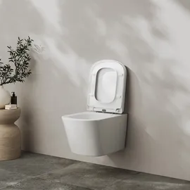 Kronenbach Cube Wand-WC mit WC-Sitz Weiß glänzend