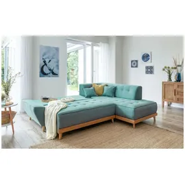 miuform Eckcouch Polyester 2-Sitzer Türkis