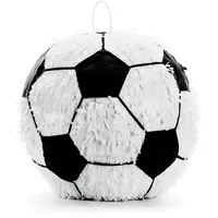 Partydeco Piñata 35 cm Fußball Schwarz/Weiß