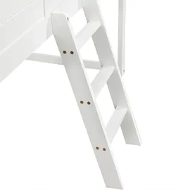 XDOVET Hausbett mit Treppe 90 x 200 cm grau