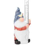 Relaxdays Regenmesser Zwerg, wetterbeständig, analoger Regenanzeiger, H x B x T: 18 x 8,5 x 8 cm, Gartendeko, Mehrfarbig