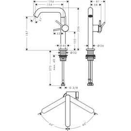 Hansgrohe Tecturis S Einhandmischer Brushed Bronze