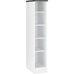 Ablageregal KOCHSTATION "KS-Haiti", grau (weiß, anthrazit), B:30cm H:165cm T:60cm, Spanplatte, Regale, Küchen-Regal