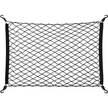 Relaxdays Gepäcknetz, 80x62 cm, Spannnetz fürs Auto, elastisch, Kofferraumnetz zur Ladungssicherung, universal, schwarz