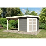 Karibu Gartenhaus Goldendorf 5 tg 246x242x218 im Set mit AD 2,40m