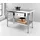 Better Home Edelstahltisch mit 2 Schubladen, ca. 120 x 60 x 80 cm