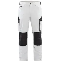 Blåkläder Blaklader 108916451098D124 4-Wege Stretch Malerhose Weiß/Dunkelgrau, Größe D124