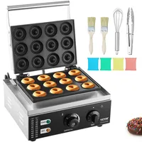 Vevor Elektrischer Donutmaker, 1550 W Kommerzielle Donutmaschine mit Antihaftbeschichtung,