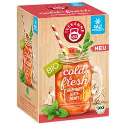 TEEKANNE cold & fresh Grapefruit-Minze-Ingwer Bio-Tee 15 x 2,75 g