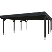 SKANHOLZ Doppelcarport Grunewald 6,22 x 7,96 m anthrazit inkl. Pfostenanker