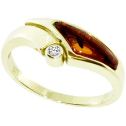 Fingerring OSTSEE-SCHMUCK "Ostsee-Schmuck Ring Agneta Ring Agneta" Gr. 56, gold (goldfarben), Fingerringe, Damen, Gr. 56 (17,8), Gelbgold 333