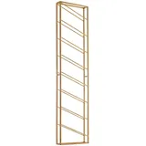 KADIMA DESIGN Weinregal Gold, Metall, Rechteckig, 36x150x8 cm, Wohnzimmer, Regale, Weinregale