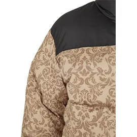 URBAN CLASSICS Aop Retro Steppjacke Union Beige / Damast XS