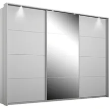 Rauch Schwebetürenschrank RAUCH "Kepan", grau (seidengrau), B:278cm H:213cm T:64cm, Holzwerkstoff, Schränke, Schwebetürenschrank, mit umfangreicher Innenausstattung und Passepartout