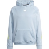 adidas Train Icons 3-Streifen Trainings-Hoodie Herren AEWP - wonblu/pullim/white L