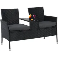 Albatros Gartenbank ANTONIO – Polyrattan Bank – 2-Sitzer Gartenbank