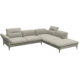 flexlux Eckcouch Polyester 2-Sitzer Beige