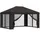 vidaXL Garten Pavillon mit Seitenwänden 4 x 3 m Anthrazit