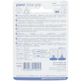 Paro 3Star-Grip Interdentalbürste medium grün 4 St.