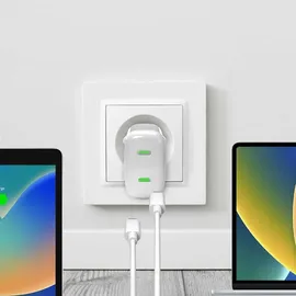 PURO Reiselader 35W 2x USB-C Gan weiß