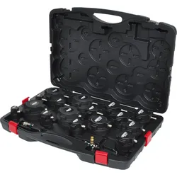 KS TOOLS Turbolader-Ladeluft-System-Prüfkoffer-Satz, 17-tlg ( 150.2520 )