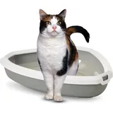 Nobby Katzentoilette "Rincon" grau / weiß 58,5 x 46 x 13,5 cm