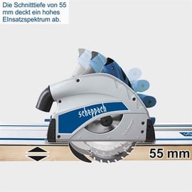 SCHEPPACH Tauchsäge PL55 inkl. Führungsschiene + Sägeblatt