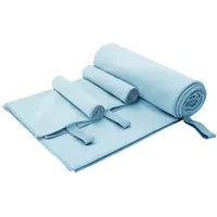 VidaXL Sporthandtuch Set 3 pcs Blau Polyester und Polyamid