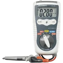 VOLTCRAFT VC-20 Hand-Multimeter kalibriert (ISO) digital Spritzwassergeschützt (IP54) CAT III 1000 V, CAT IV 600 V